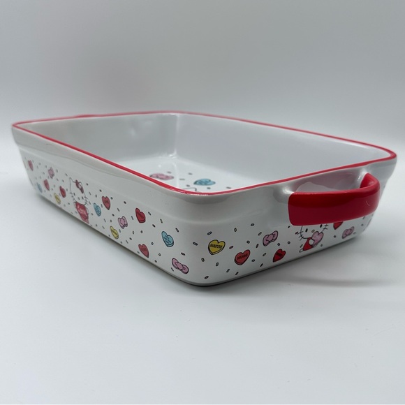 Sanrio Hello Kitty Valentine’s Love Hearts Rectangular Ceramic Baker - Picture 3 of 8
